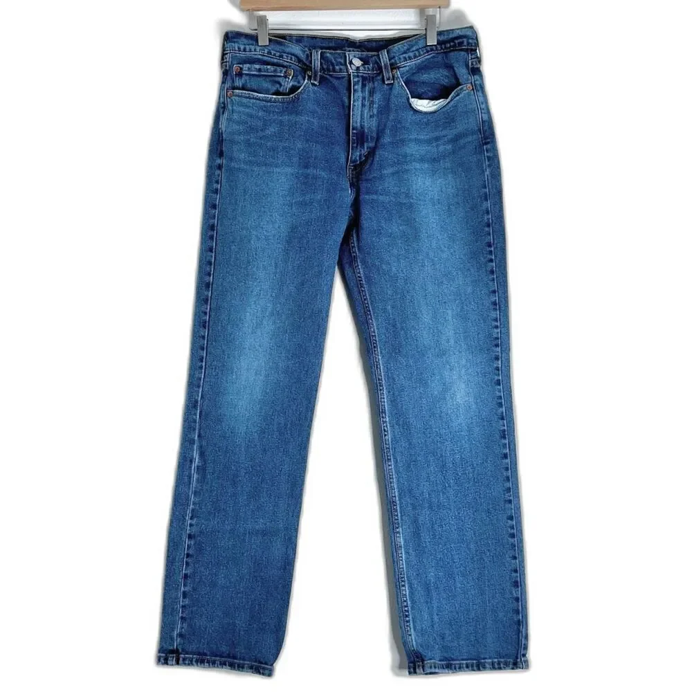 Levi's 514 Jeans Medium Wash Mid Rise Denim Size 34x32